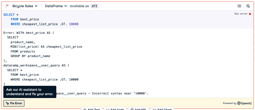 Error in query