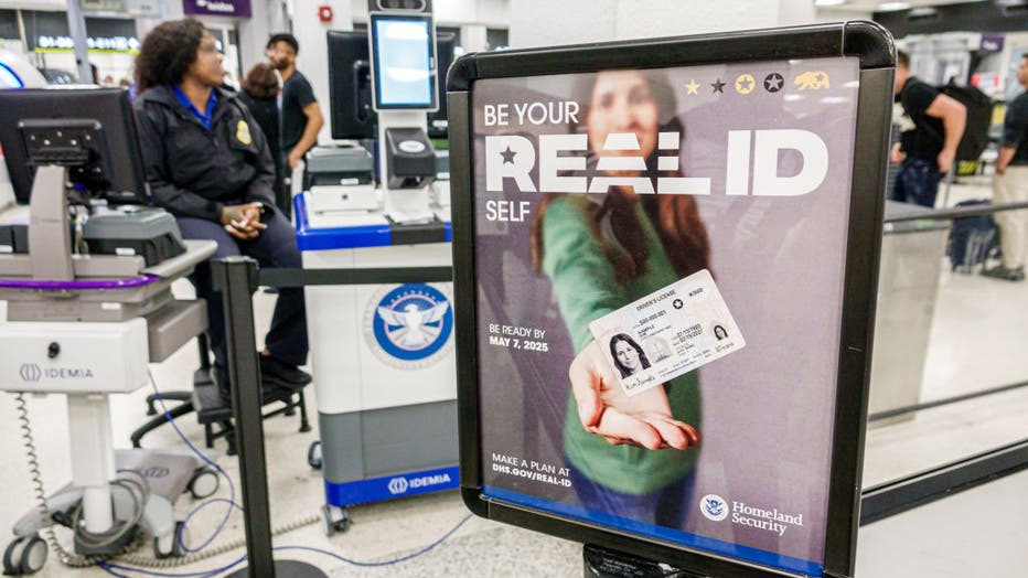 real id sign at airport