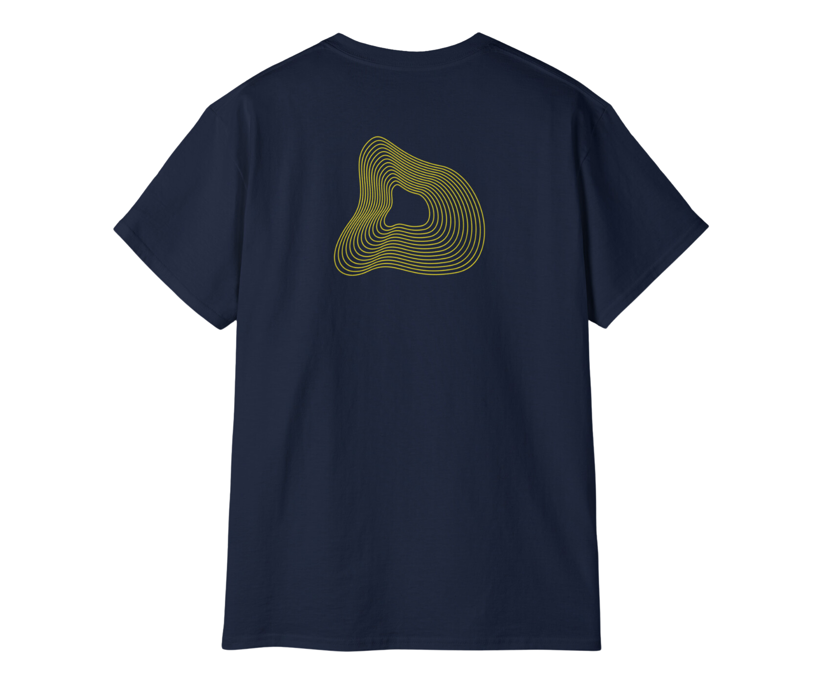 Navy with Yellow Back Logo T-Shirt