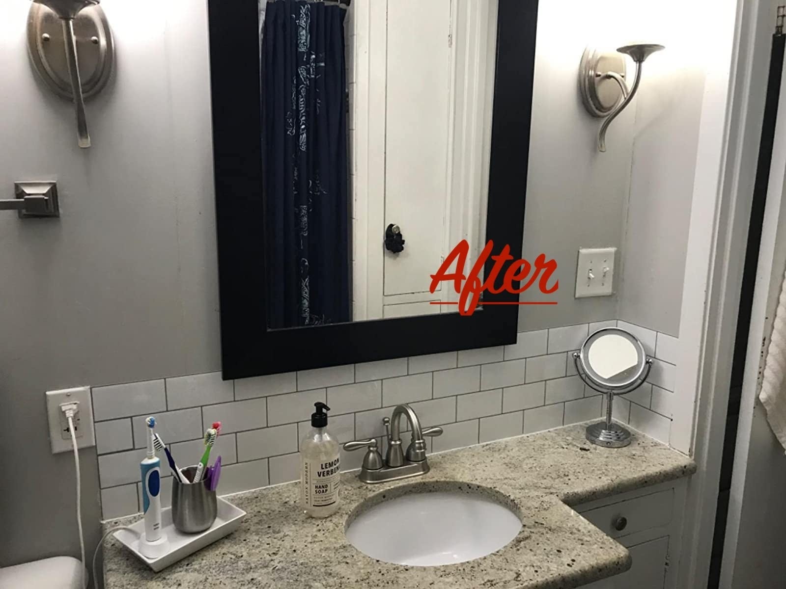 Reviewer's finished bathroom