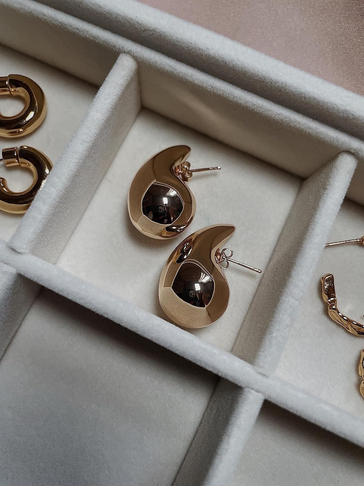 the earring in a jewelry case