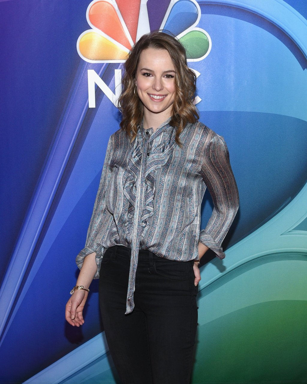 Bridgit Mendler attends the 2015 NBC Upfront Presentation red carpet event in New York City. Photo: Getty Images Bridgit Mendler attends the 2015 NBC Upfront Presentation red carpet event in New York City. Photo: Getty Images