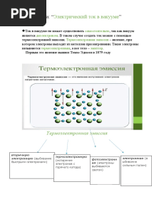 Электрический Ток в Вакууме