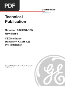 GE Discovery XR656 PRE-installation