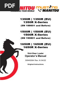 Manitou 1650R Operators Manual