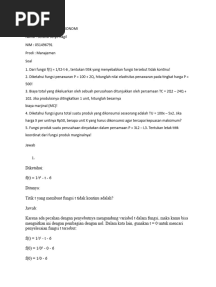 Tugas 3 Matematika Ekonomi