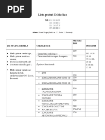 Lista Preturi ExMedica