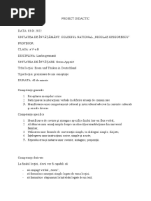 Plan de Lectie Germana