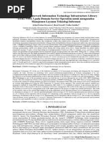 Penerapan Framework Information Technology Infrastructure Library