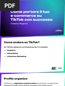 (EH2024) Come Portare Il Tuo E-Commerce Su TikTok Con Successo - Federico Rognoni