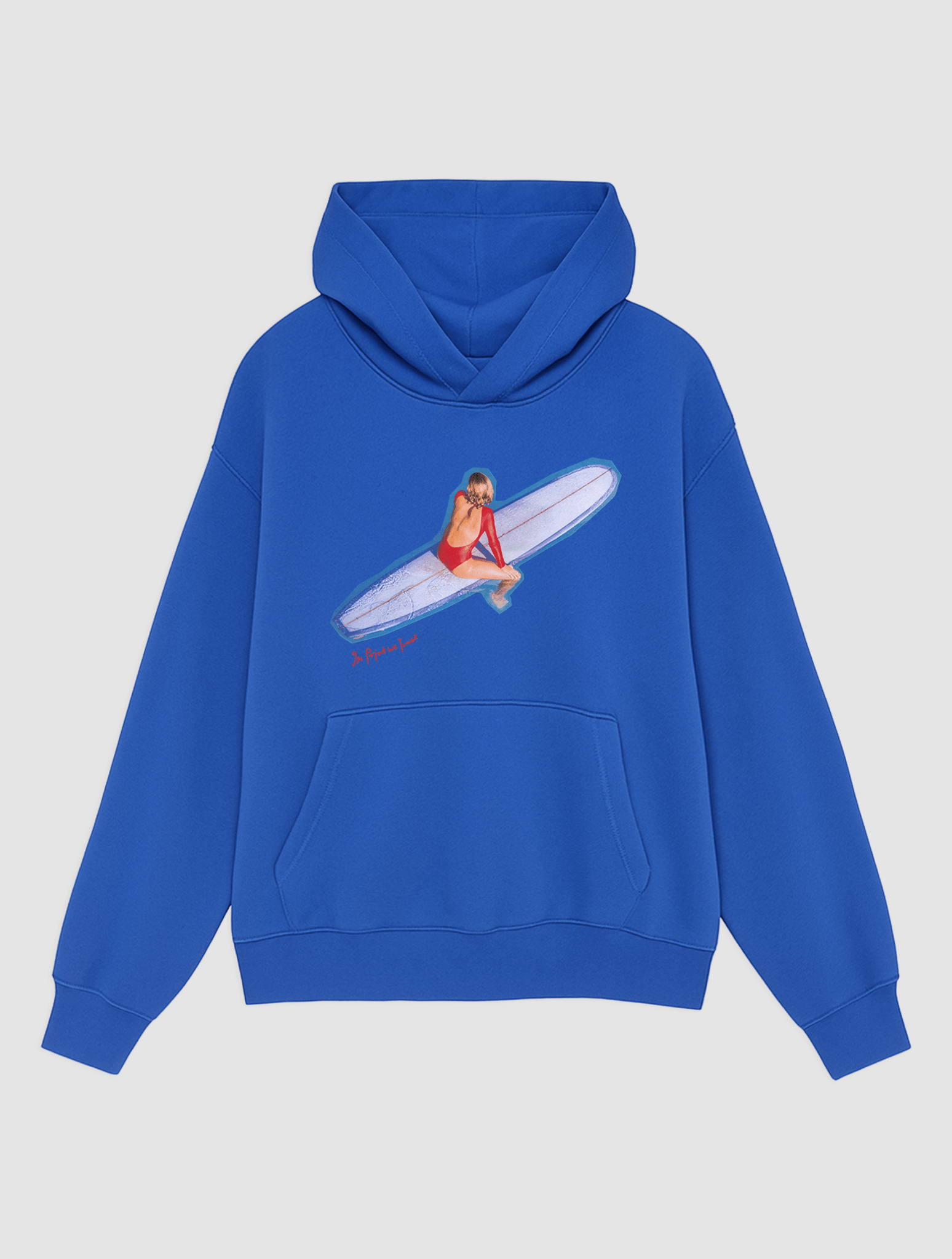 surf's up blue hoodie - In Print We Trust