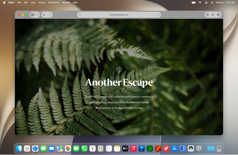Safari browser window showing the address bar, tabs, and a webpage.