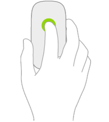 Una ilustración que muestra un clic en un mouse.