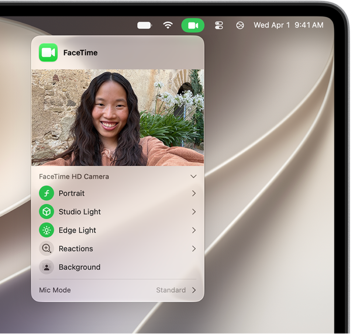 有人在 FaceTime 通話期間使用「邊緣光」。