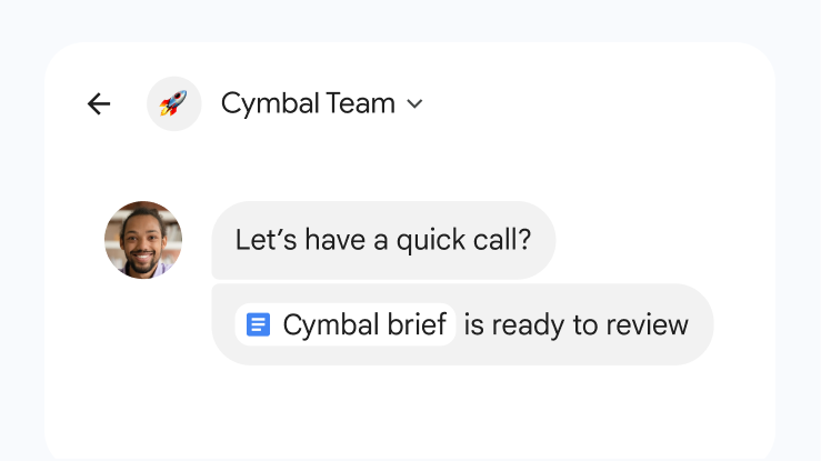 Sharing a file to a specific group through Chat spaces.