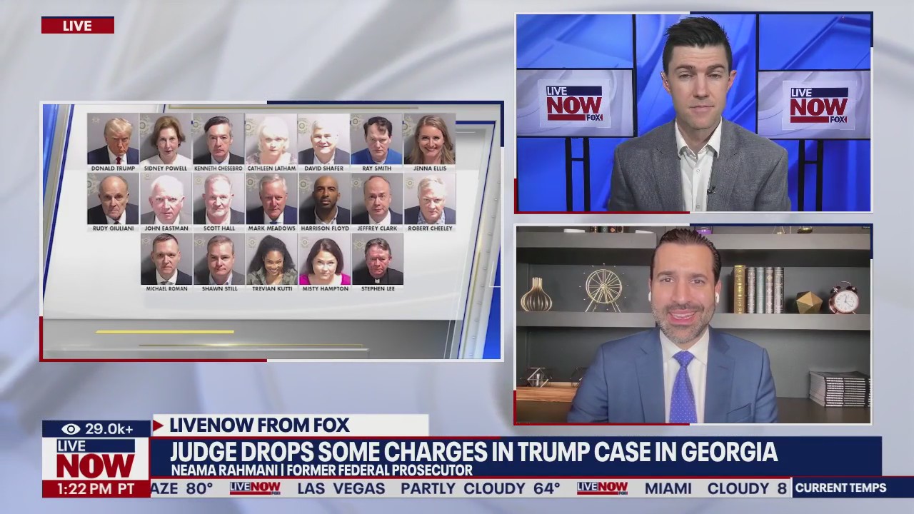 Judge drops some charges in the Trump 2020 election interference case in Georgia
