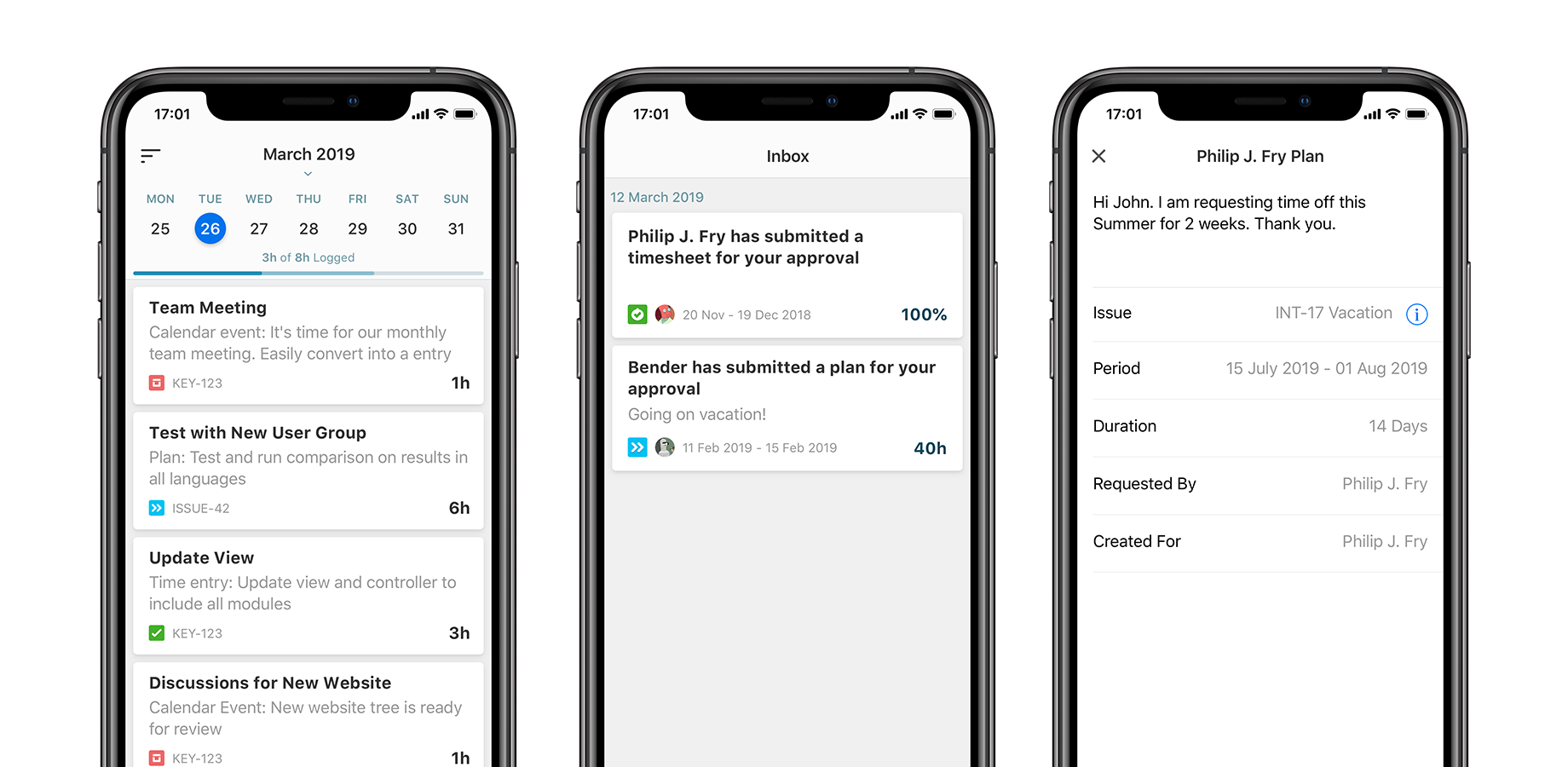 Get a sense of your workload on the go. Customize your push notifications for logging time and submitting your timesheet. Available for both iOS and Android.