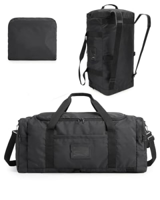 Bagsmart Foldable Duffle Bag Backpack for Travel