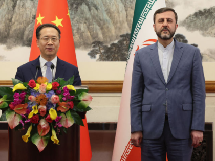 TOPSHOT - (L-R) Russian Deputy Foreign Minister Sergei Ryabkov, China's Executive Vice Min