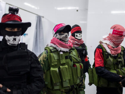 Palestinian Territories, Bethlehem: Militants of the Abu Ali Mustapha Brigades, the armed