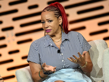 ATLANTA, GEORGIA - AUGUST 13: Nikole Hannah-Jones speaks onstage during "The New Power Str