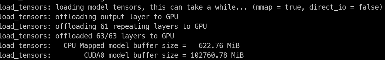 Loading the Minimax M 2.7 layer into the GPU memory.