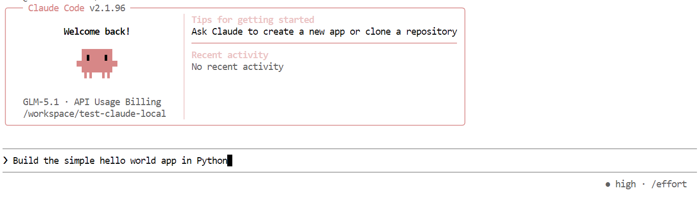 Testing Claude Code with a Locally Running GLM 5.1