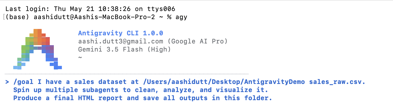 Run the CLI with `/goal` command