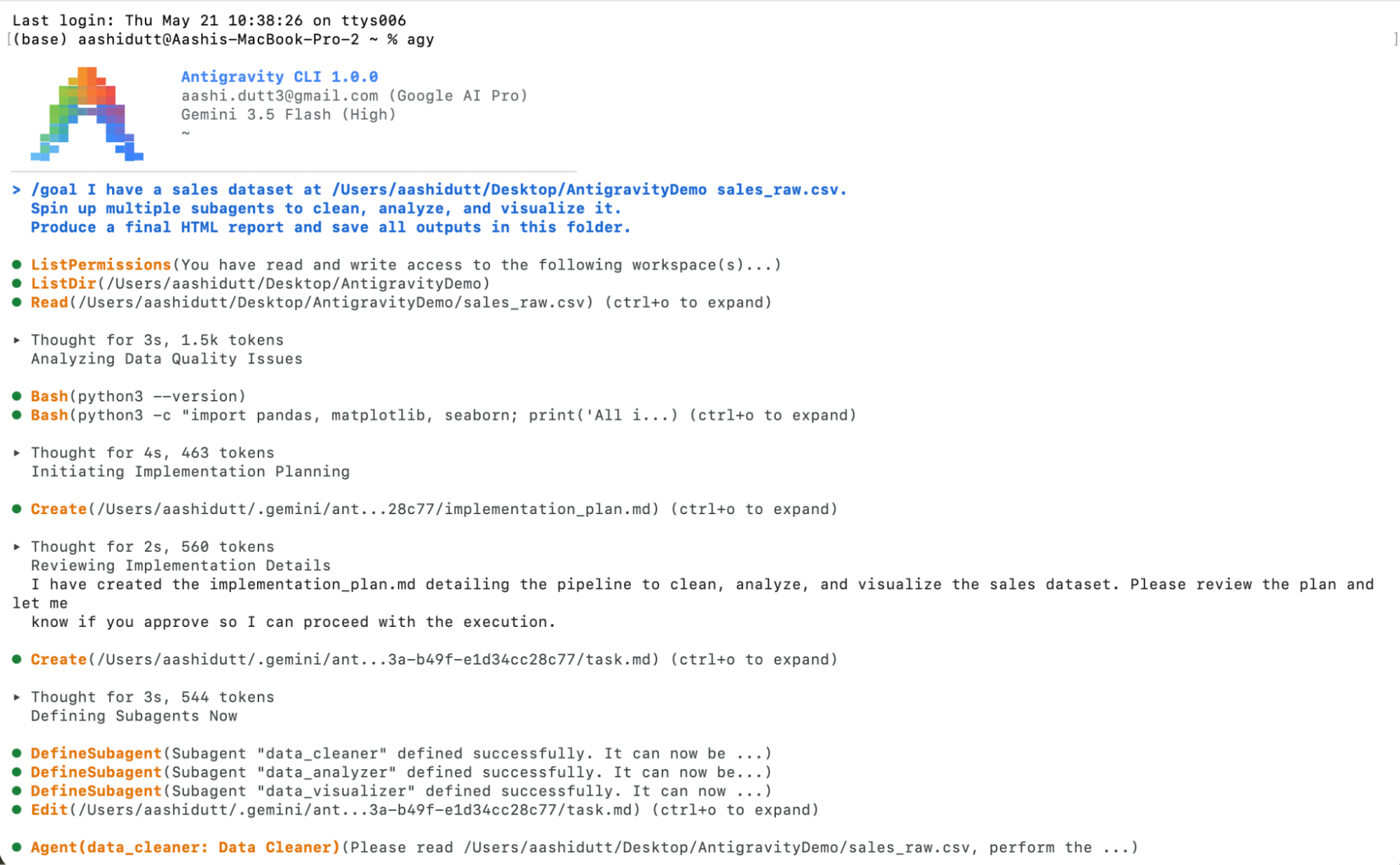 Antigravity CLI Command 1
