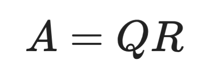 QR decomposition formula