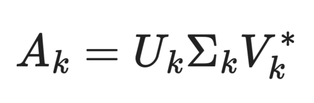 Rank-k matrix approximation