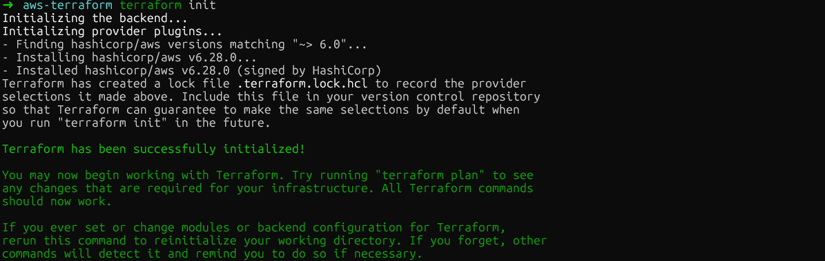 Inicialización de Terraform