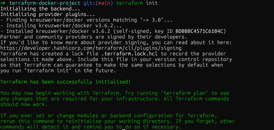 Inicialización de Terraform