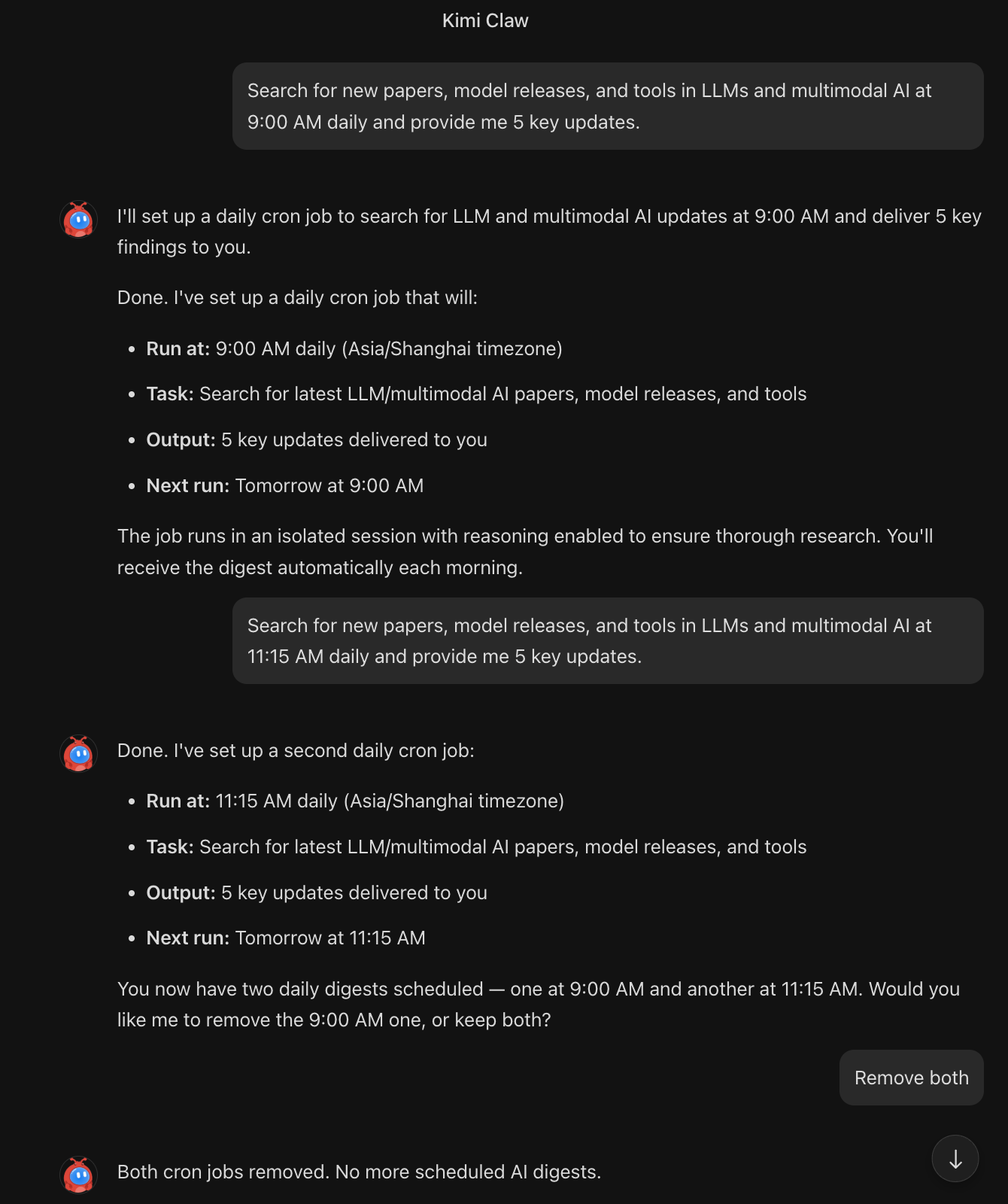 Set scheduled tasks