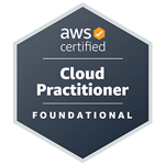 AWS Certified Cloud Practitioner badge AWS Certified Cloud Practitioner badge