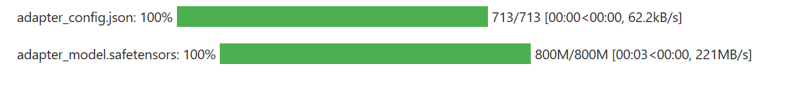 loading the finetuned model adopter from Hugging Face hub