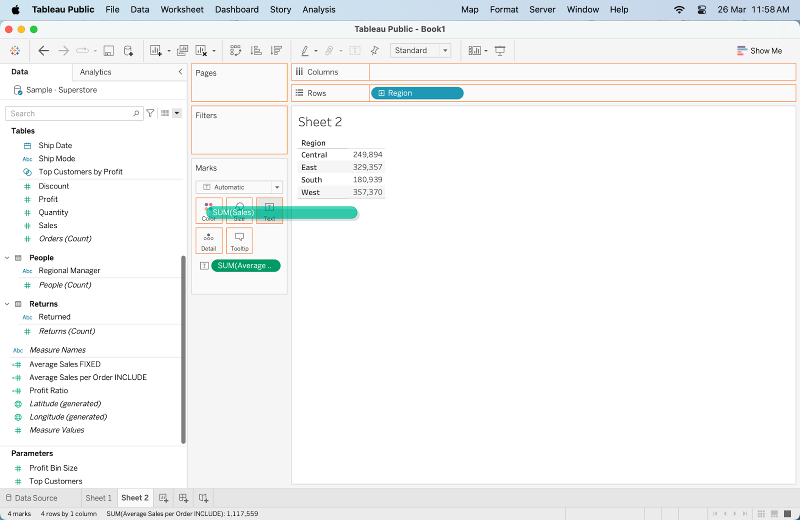 adding sales to text marks card