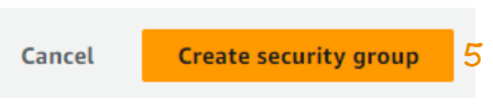 Creation of the security group - step 5: Security group creation after the configuration