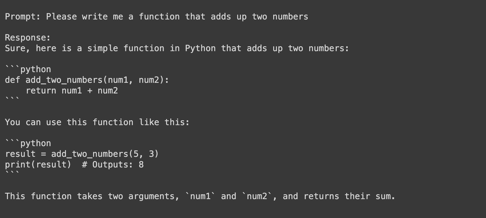 Calling Codestral API