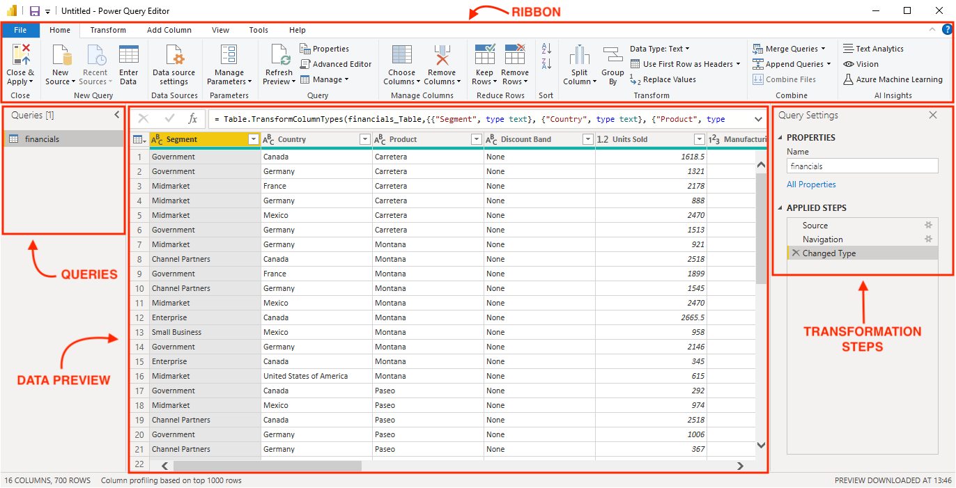 The Power Query Editor