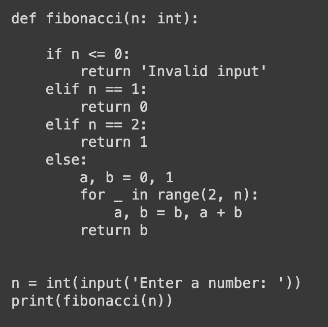 Codestral API output.