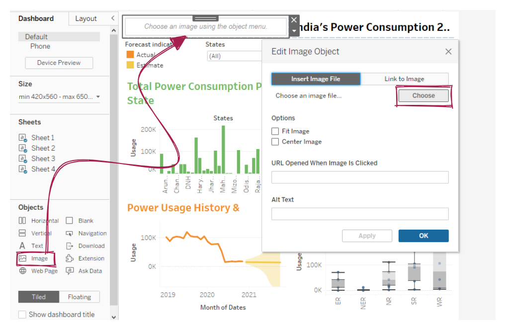 Adding Image Object (Flag) in Tableau