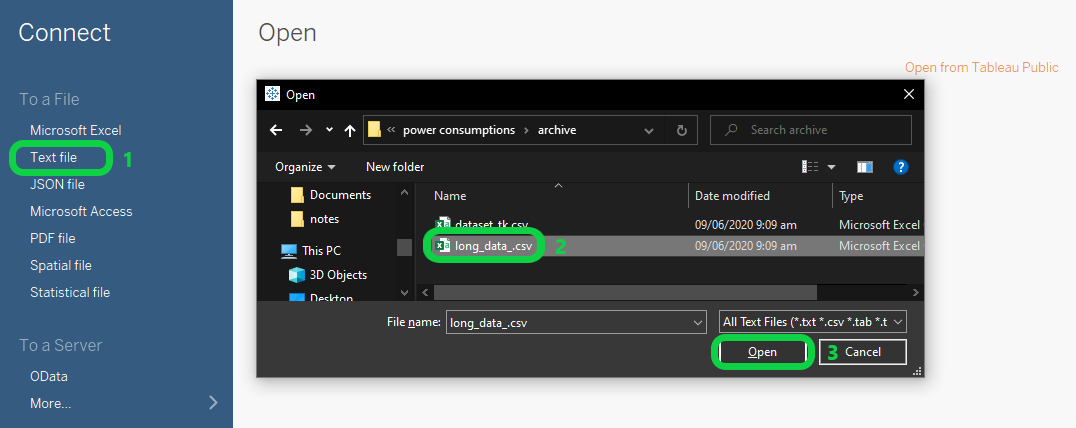 Connecting Text File
