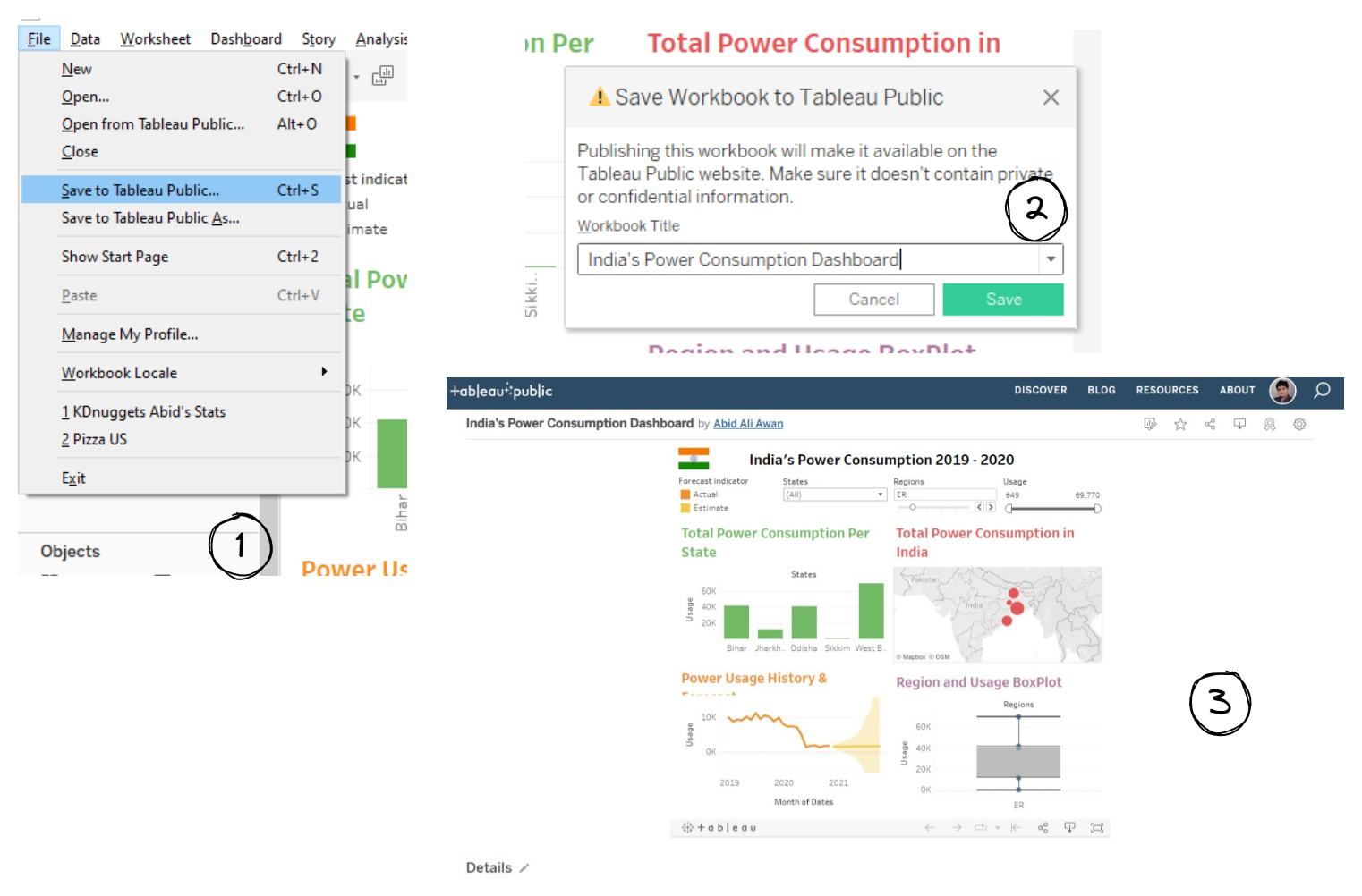 Publishing a Dashboard to Tableau Public