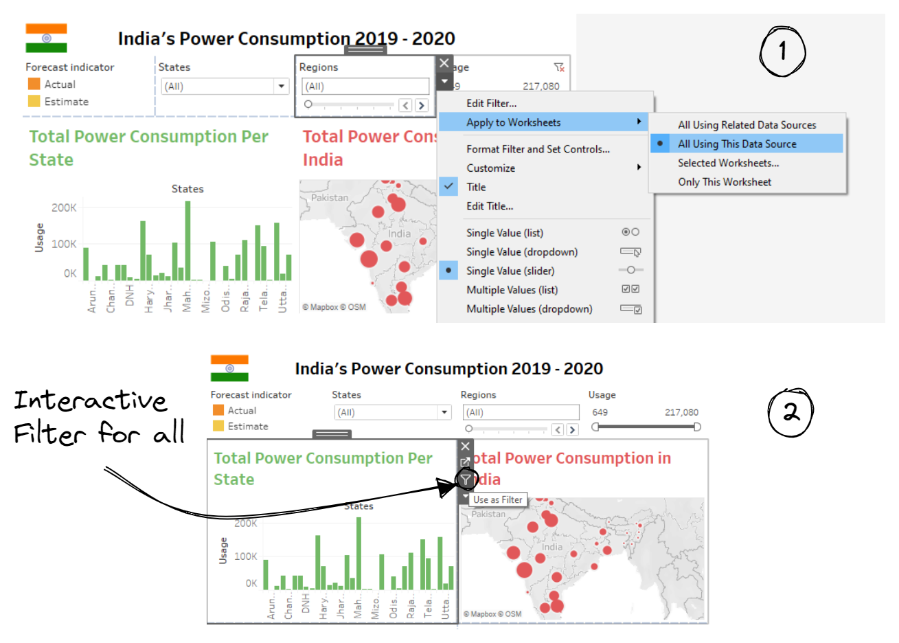 Tableau Applying Filter to all Worksheets