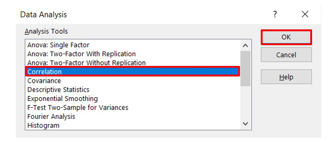 Find Correlation Coefficient in Excel