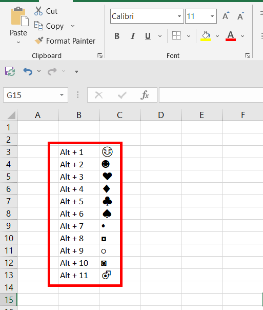 Add Fancy Bullet Points in Excel