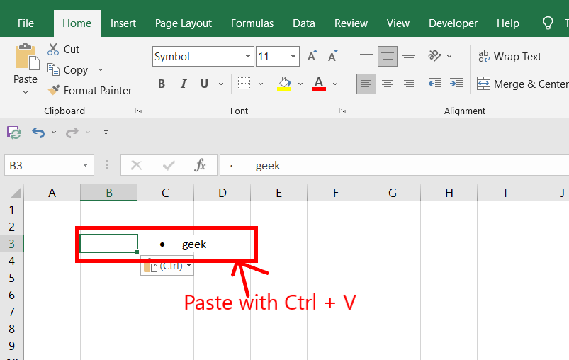 Go to Microsoft Excel and paste it