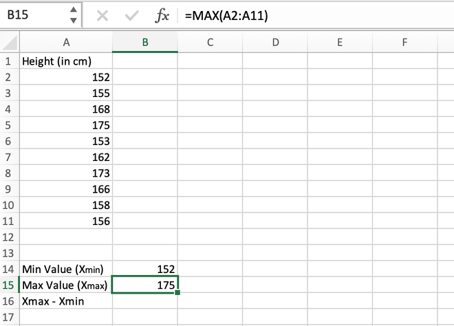 Calculating maximum