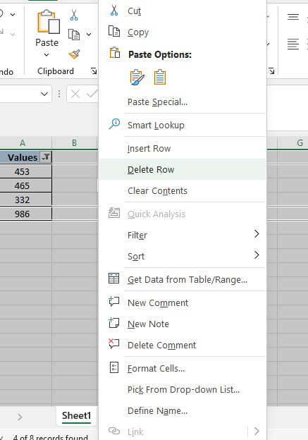 How to Delete Filtered Rows in Excel